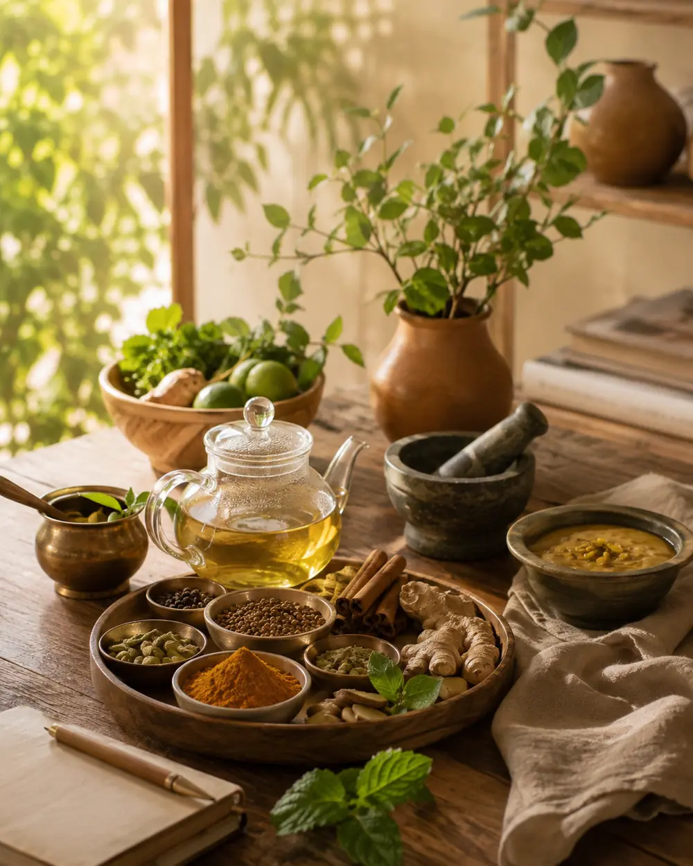 Ingredientes y preparaciones para nutrición consciente y Ayurveda